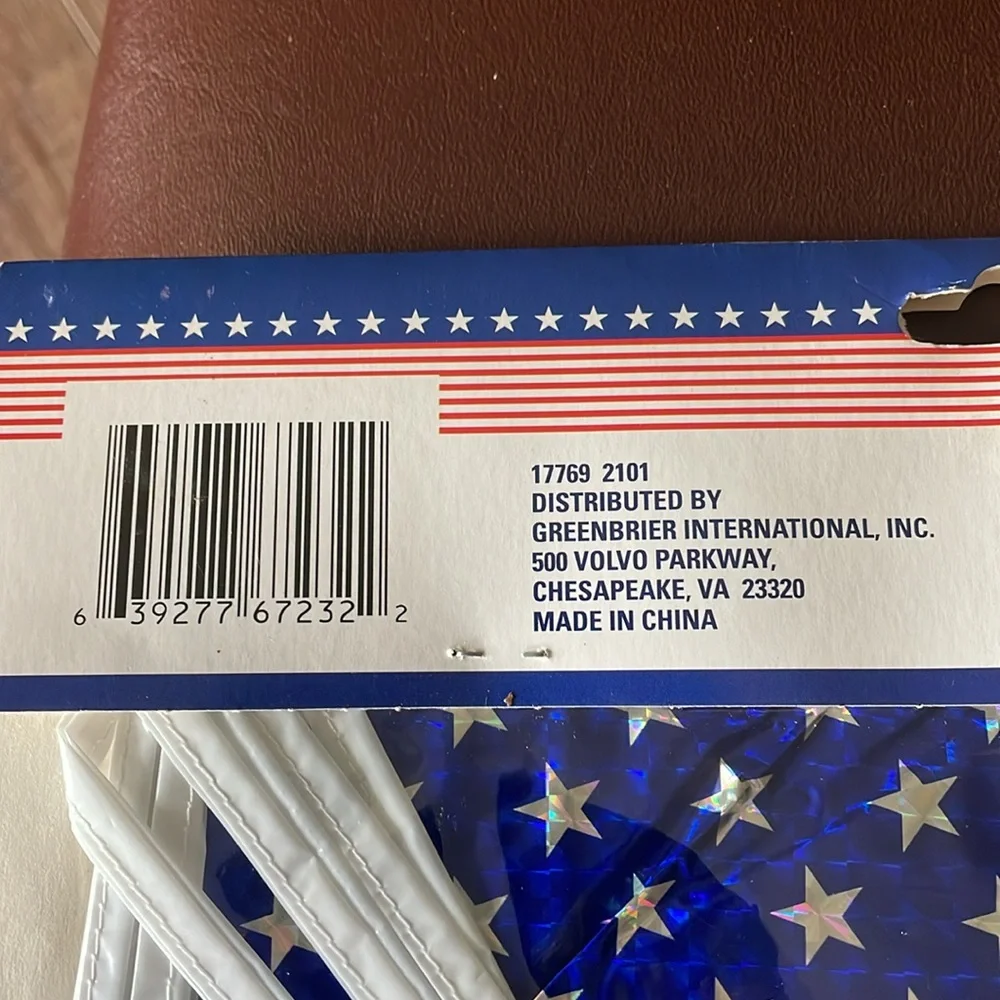 Patriotic 8 Flag Banner ~ Red White Blue